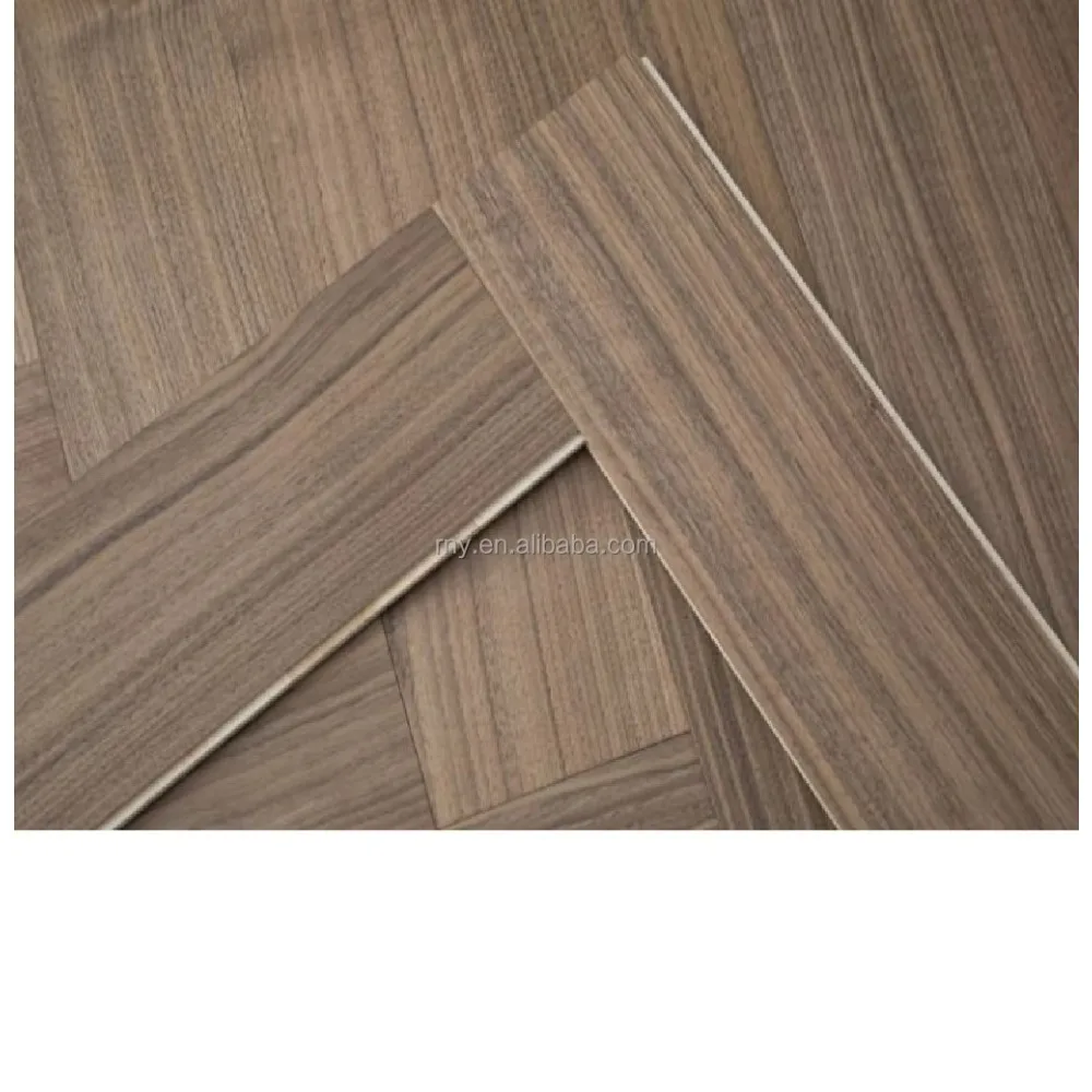 نسخة مخصصة من الأرضيات الصلبة المصنوعة من خشب الجوز المتعرج والأرضيات الخشبية المصممة متعددة الطبقات