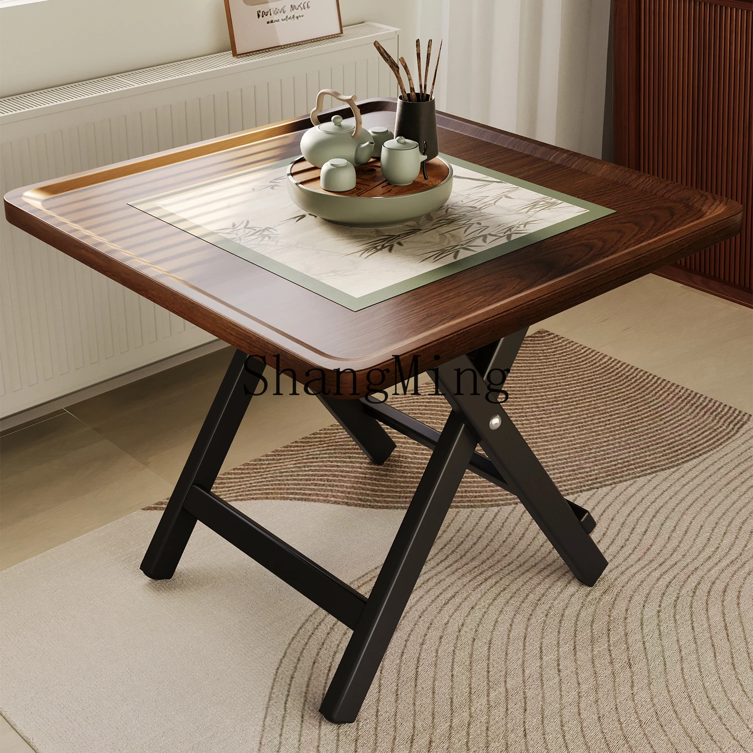 

CL Simple Folding Coffee Table Portable Outdoor Space-Saving Table Home Small Apartment Dining Table