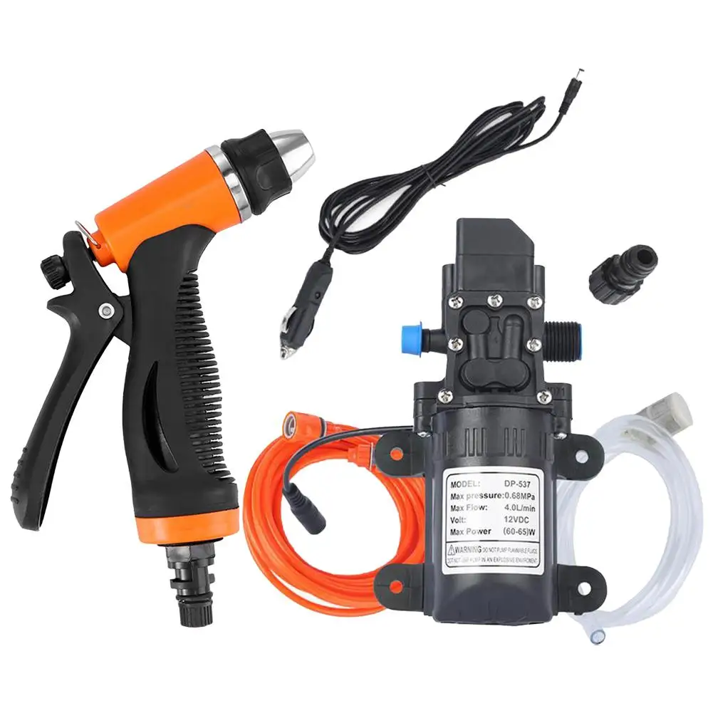 

12V High Pressure Washer Cleaner Adjustable Water Pressure Mini Portable Self-priming Electric Washing Machine Car Wash Tools