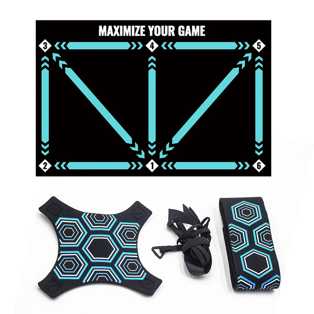 

Тренировочный коврик для контроля мяча в футболе со стабильным резиновым основанием/цифровой инструкцией для улучшения ощущения мяча и ежедневных тренировок по футболу