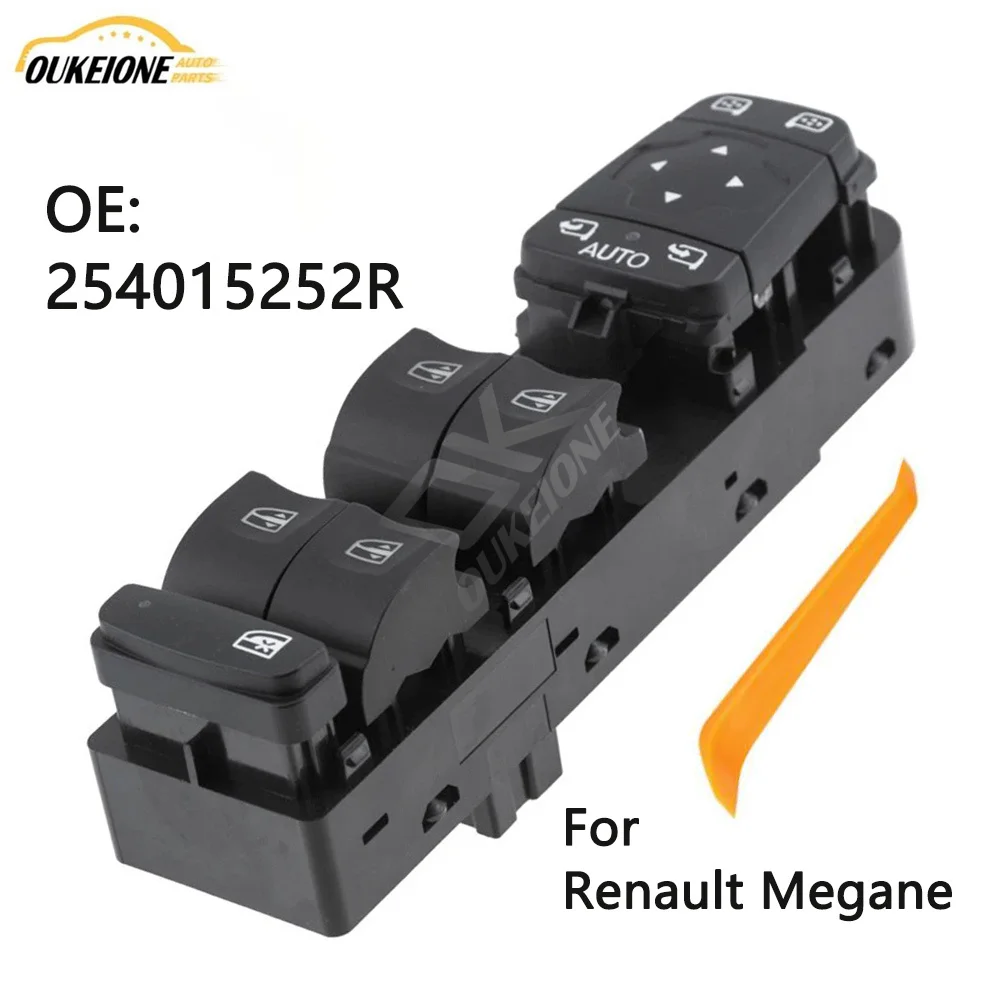 

254015252R 25401-5252R for Renault Megane Front Left Driver Side Electric Master Power Window Control Switch Glass Lifter Button
