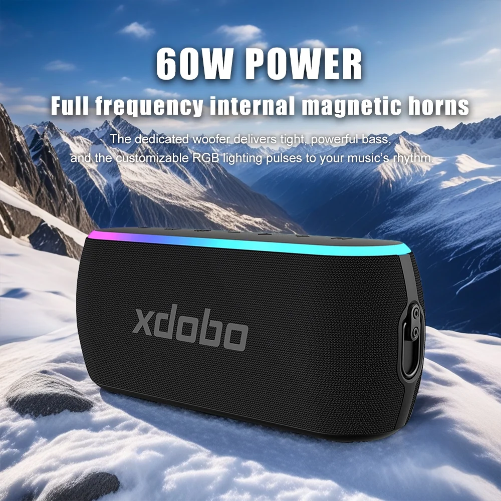 XDOBO X8III Bluetooth Speaker Wireless Subwoofer 60W Powerful Deep Bass Power Bank Outdoor Hiking Party Fun 6600mAh Battery