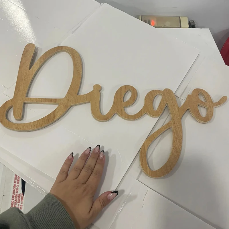Custom Personalised Wooden Name Sign – Custom Name Plaque, Nursery Wall Decor, Kids Room Sign, Handmade Wood Nameplate, Multiple