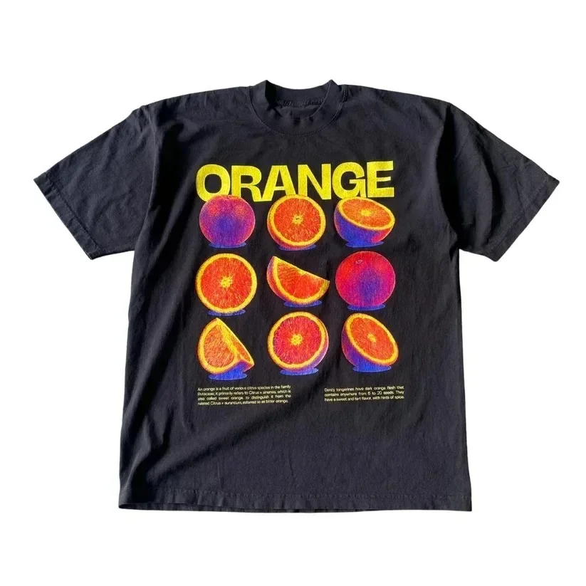 Estate di Nuovo Modo Retro T Shirt Divertente Frutta Stampa T-Shirt 100% Cotone Da Uomo Manica Corta T-Shirt Casual Donne Girocollo Magliette Magliette e camicette