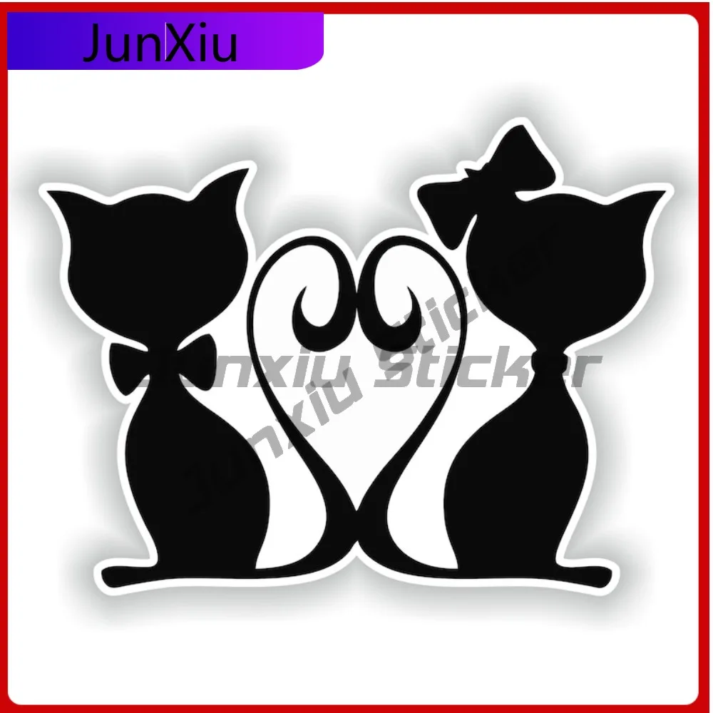 

Love Cats Cartoon Sticker Vinyl Graphic Motor Camper V 125 Motorcycle Decals Anime Cars Decal Funny Decoration Cover Waterproof