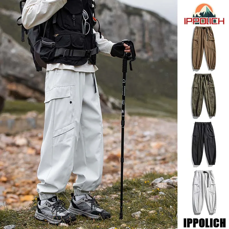 

Men Hiking Pant Outdoor Quick Drying Pants Windproof Waterproof Pant Loose Fishing Camping Cycling Trip Mountaineering Trousers