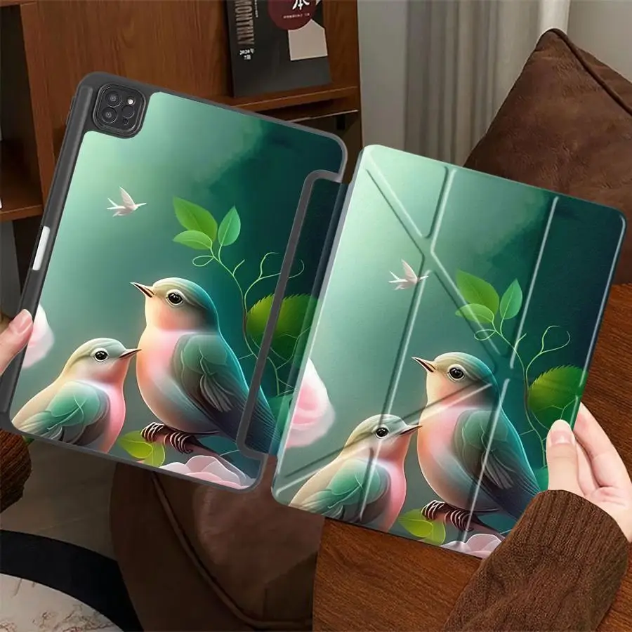 

Хит продаж: Чехол для планшета с цветами и птицами для iPad Pro 2025, Air 4, 5, M3, M2, M4, 11 дюймов, Mini 6, 7, Pro 11-го, 10-го, 9-го, 8-го, 7-го поколений, 12.9 дюймов