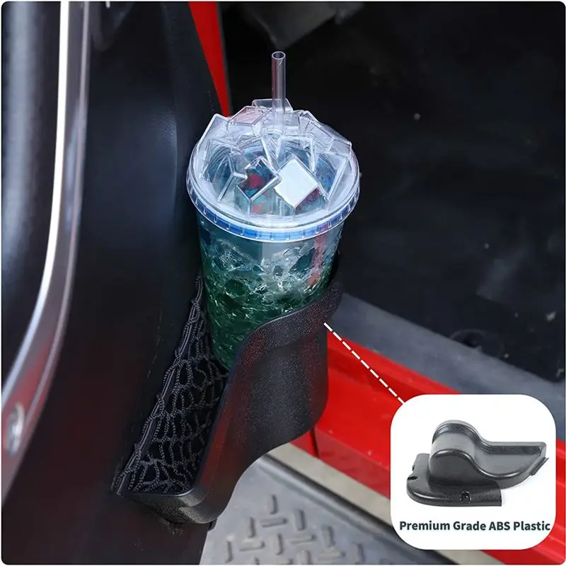 #98Q (black)Front Door Insert Storage Pockets Box with Cup Holder for Jeep 11-17,Automotive Parts & Accessories