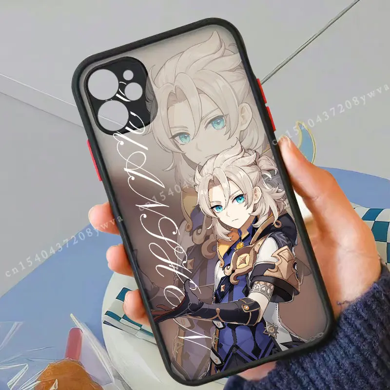 Anime Genshin Impact Phone Case For iPhone 11 13 12 14 Pro MAX XS XR SE20 8 7 Plus Hu Tao Kaedehara Shockproof Hard Cover Fundas