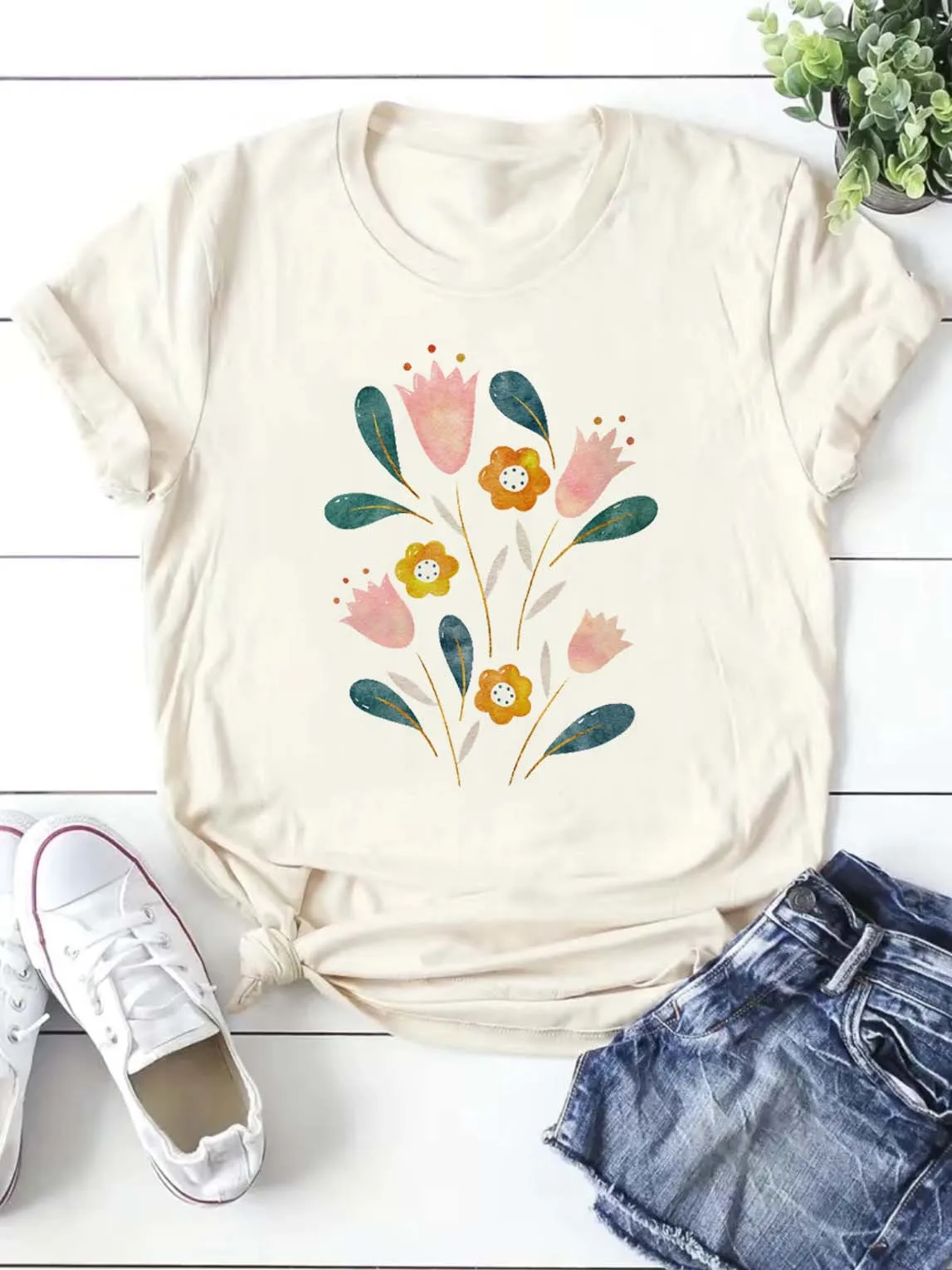 

Милые Христианские Футболки с цветочным принтом, повседневные вдохновляющие футболки с текстами Библии, Женские топы с графическим рисунком, Женская религиозная одежда