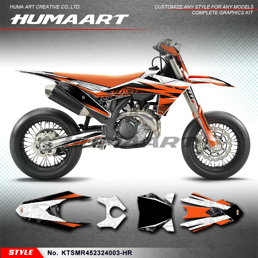 

HUMAART Racing Graphics Stickers Complete for KTM SMR 450 SMR 2023 2024, Protector, KTSMR452324003-HR