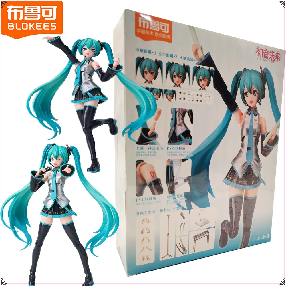 

Blokees Hatsune Miku Formula Clothing Miracle Version Series Action Figures Desktop Decoration Collection Model Toys Kids Gifts