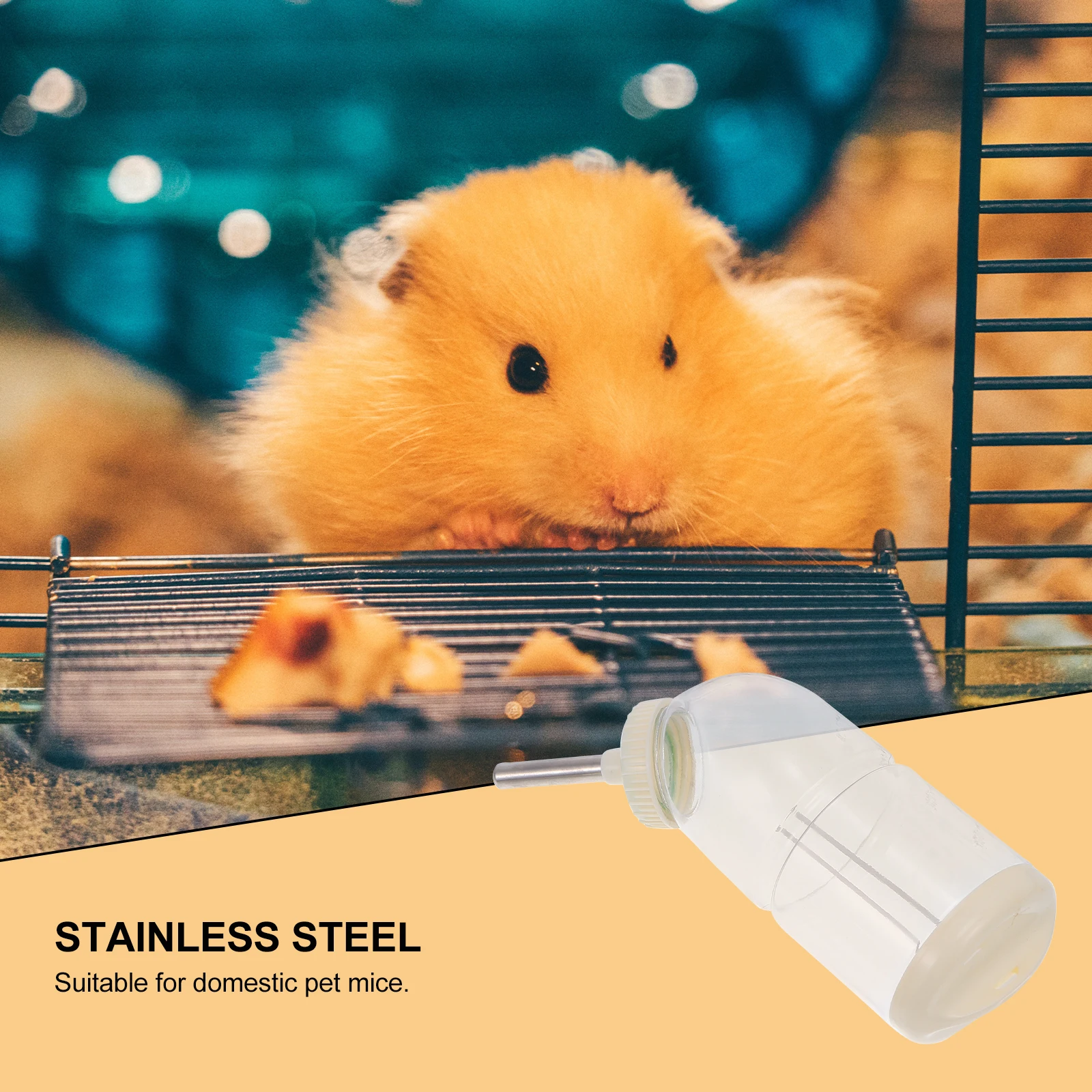 

2pcs Pet Drinking Bottle Small Leakage Proof Water Dispenser Rabbit Cage Guinea Pig Squirrel Durable Practical Easy Install