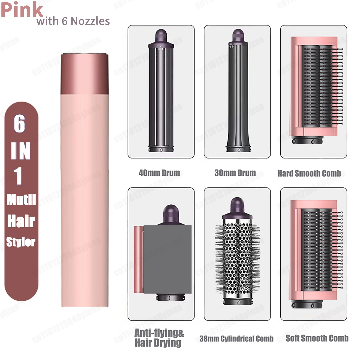 Nieuwe Multil Hair Styler Auto Curling Droger Wrap Hot/Koude Lucht Droger 1300W Stijltang Curling Vat Borstel salon Föhn