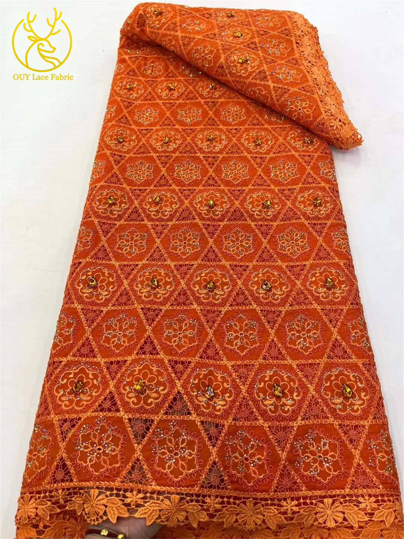 Tela de encaje de seda de leche de malla de joya africana, tela de encaje de gasa de encaje francés de 5 yardas para vestidos de fiesta de mujer, Material de costura