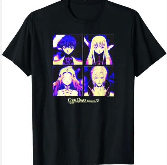 Code Geass Anime Lover Tshirt Year round clothing Oversized Unisex personality Clothes Streetwear Couples Classic high quality