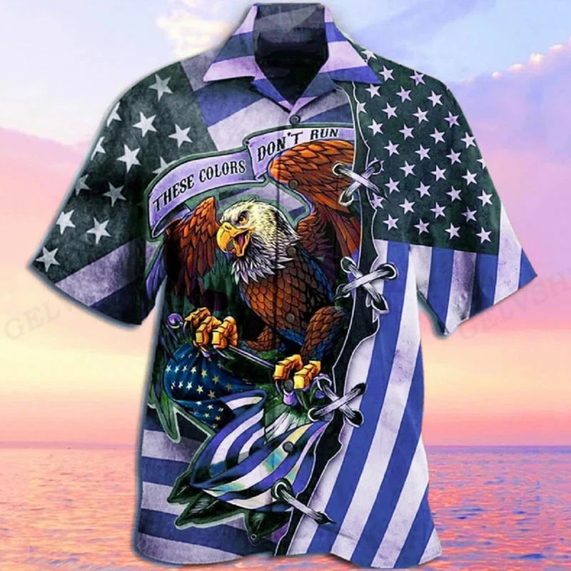 

Men's Casual Shirts Parrot 3d Print Shirts Men Fashion Hawaiian Shirt Beach Blouses Short Sleeve Blouse Vocation Lapel Shirt Boy