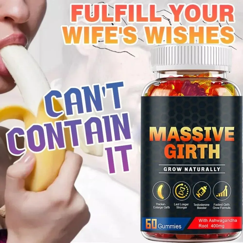 

MASSIVE GIRTH GROW NATURALLY Men's Health Food Gummies Vitamins&supplements Plant Essence Dietary Fiber
