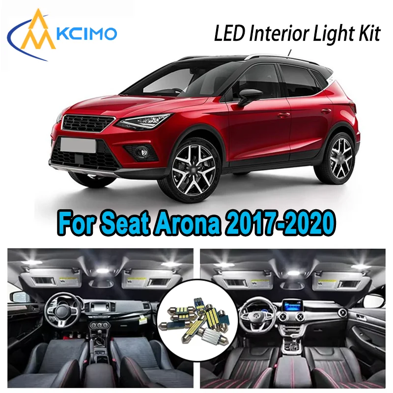 High-Quality LED Interior Kit for Seat Arona 2017-2020 2018 2019 2020 Premium Error-Free Dome Map Trunk Automotive Lamps
