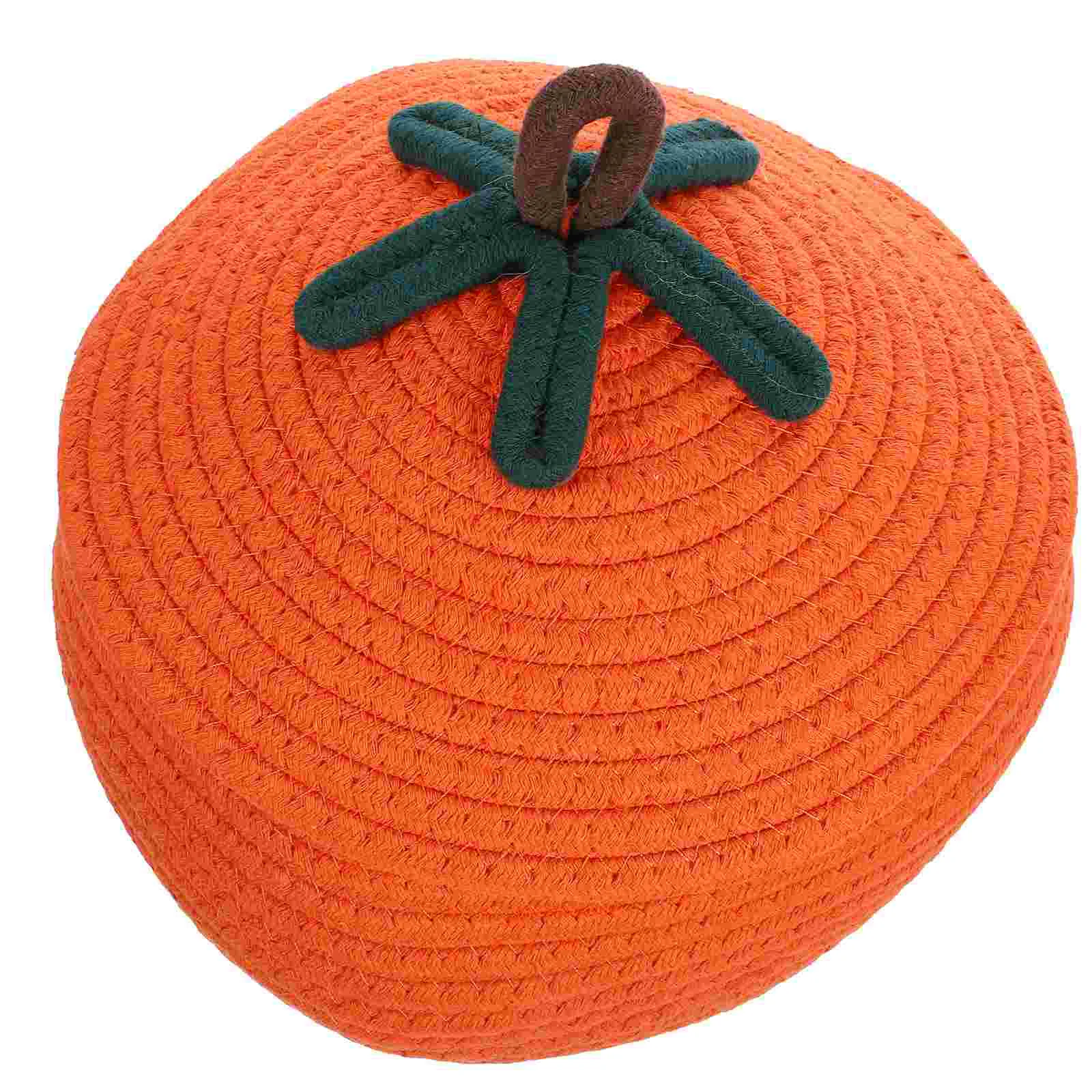 

Rope Pumpkin Basket Decor Cotton Woven Baskets Storage Makeup Sundries Organizer Child