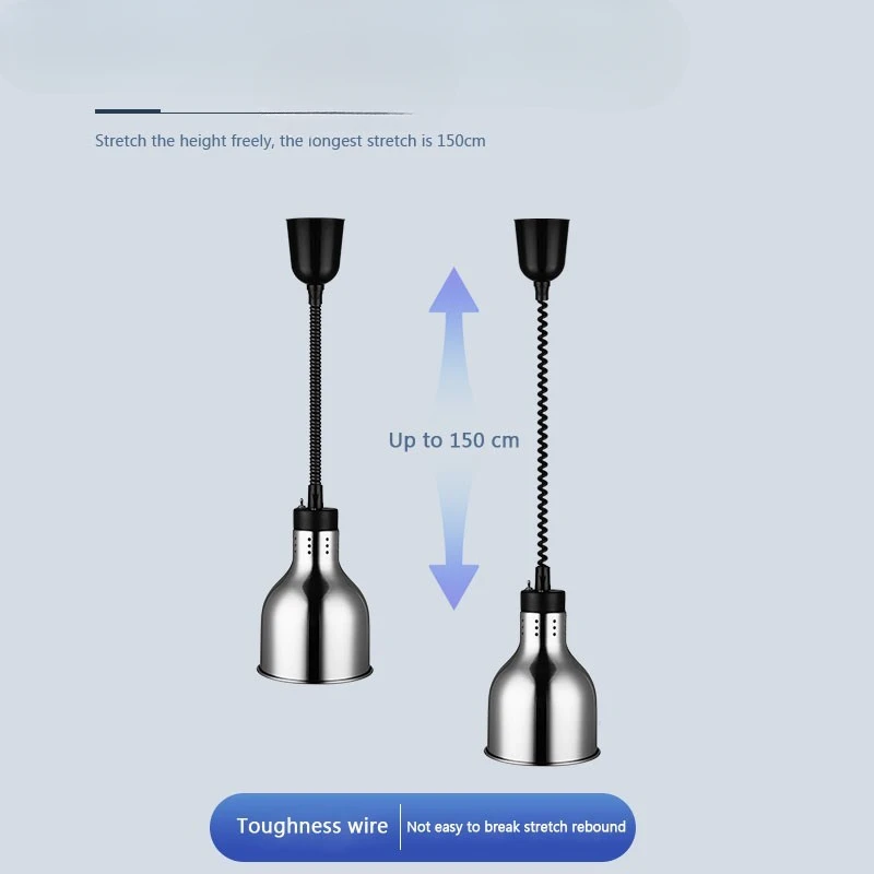 Imagem -05 - Lâmpada de Aquecimento Elétrico Industrial Lustres de Isolamento de Alimentos Ajustável Restaurante Bar Dispositivo de Cozinha