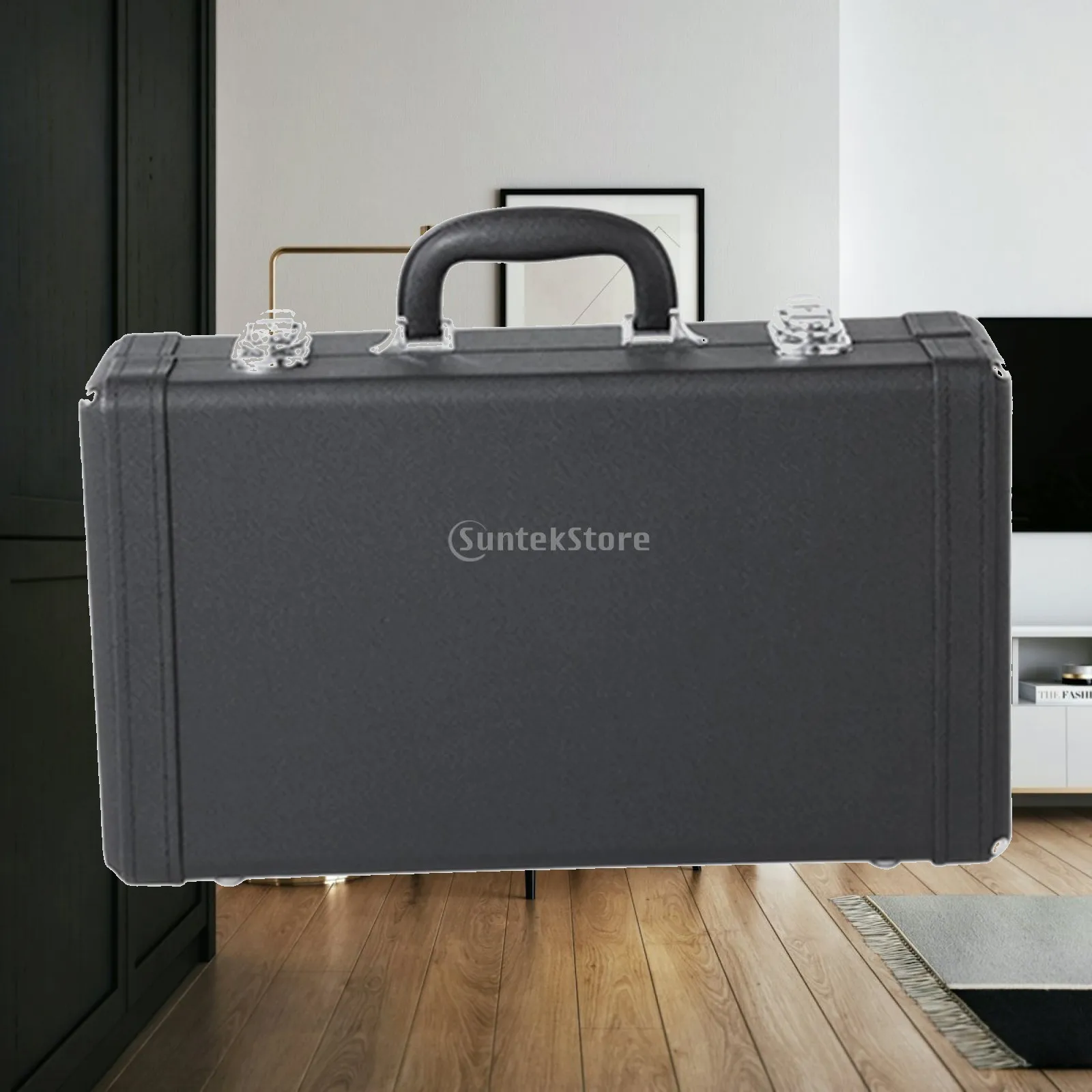 Clarinet Storage Box Portable PU Leather Waterproof Suitcase Instrument Accessory for Bb Clarinet Stage