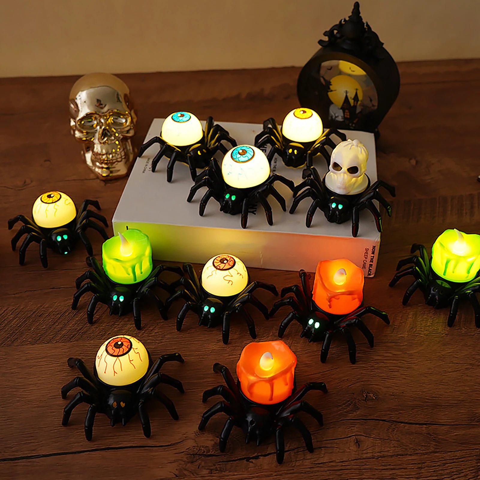 

Halloween Decoration Spider Night Lights LED Party Supplies Decoration Props Bar, Haunted House, Horror Party Accessories