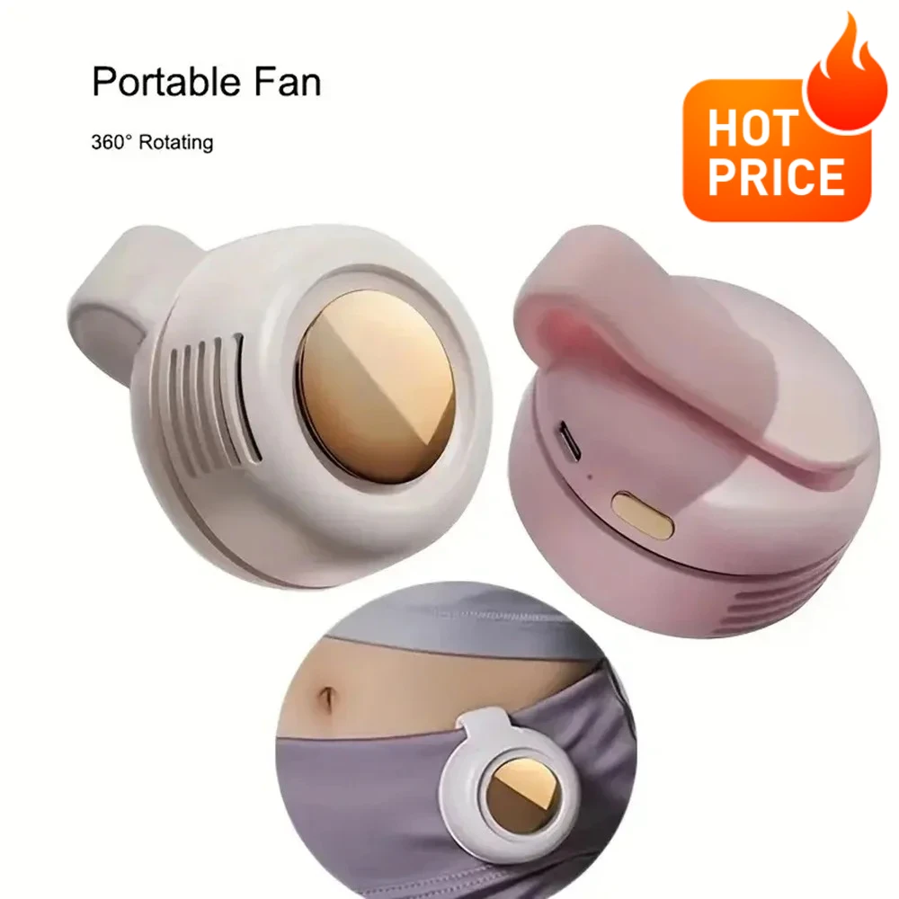Whirlwind Leafless Fan With Portable Button Design USB Charging Silent Portable Mini Fan For Home And Outdoor Travel