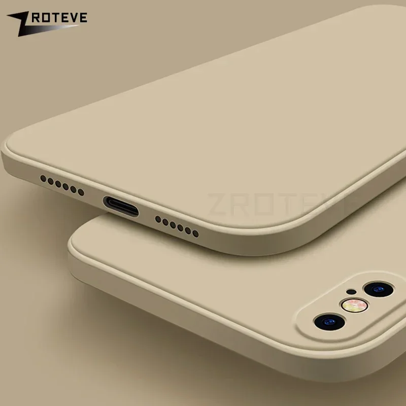 For iPhonex Case ZROTEVE Silky Liquid Silicone Soft Cover For iPhone X XR XS Max 10 8 7 6 Plus SE 2 3 2020 2022 iPhone10 Cases