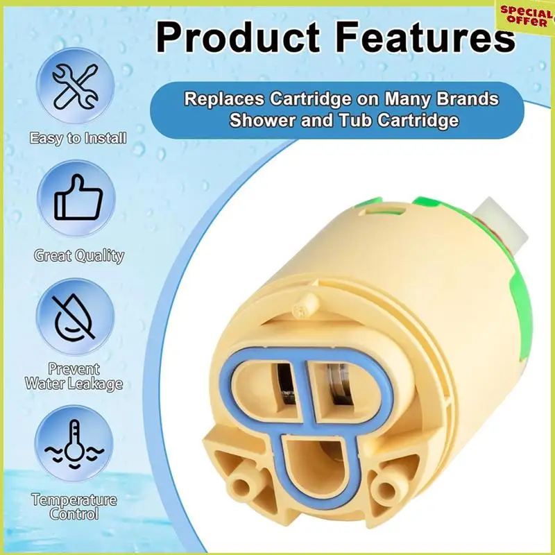 

A34R JL01GJ Сменные картриджи для душа, сменные картриджи для смесителей 40 мм, для замены картриджей для ванны и душа