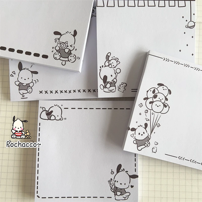 New Kawali Sanrio Pochacco Sticky Note Notebook Note Paper Message Paper Hand Account Stickers Ins Cute Kids Toys Gift For Girls