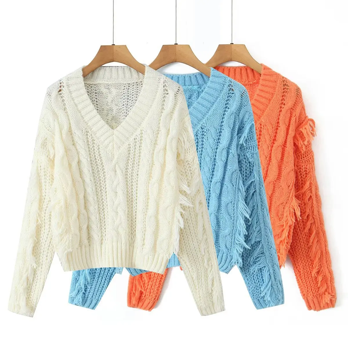 

Chunky knit pullover. Textured, trendy & versatile for effortless style.