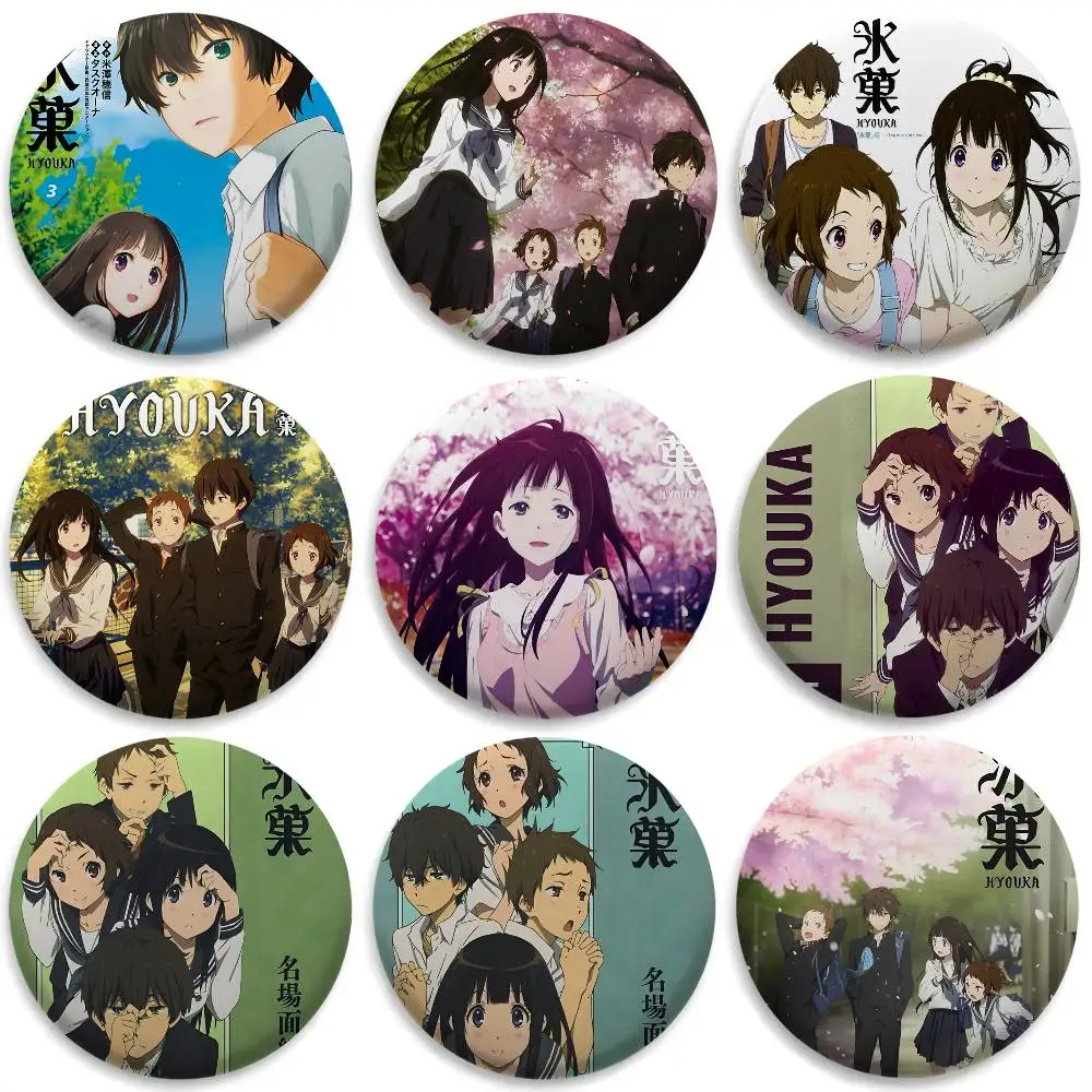 

H-Hyoukas Anime Cute Badges Round Exquisite Badge Brooches Creative Pins For Clothes Hat Backpack Gift Accessories
