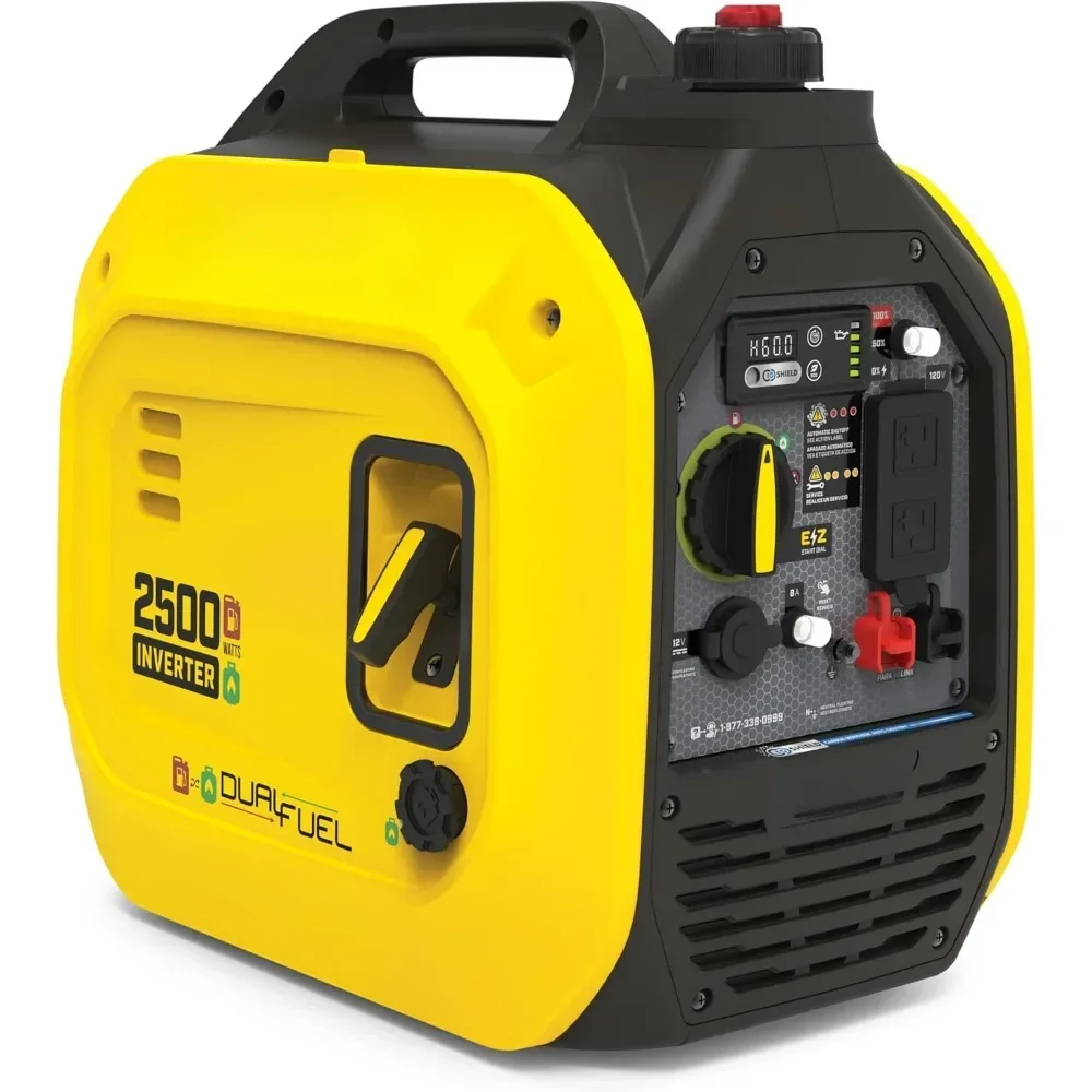 

2500-Watt Dual Fuel Portable Inverter Generator with Quiet Technology and CO Shield, Gasoline & Petrol Generators