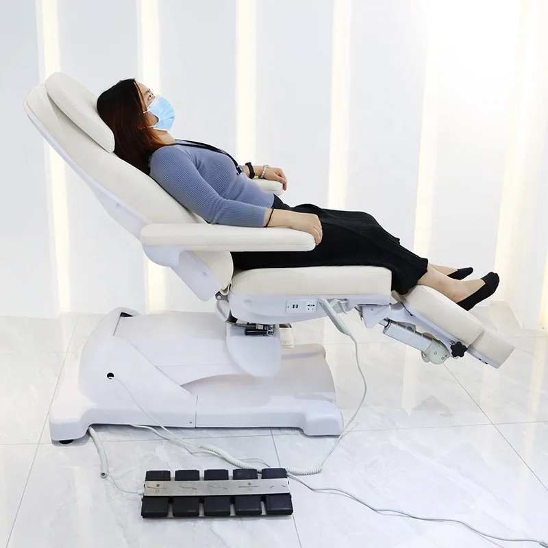 Anteeth Facial Chairs Adjustment Electric 5 Motors PVC Leather Beauty Treatments Massage Tables Beds