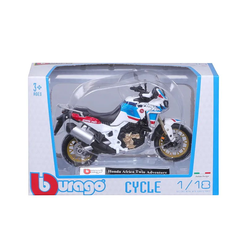 Bburago 1:18 Honda Africa Twin Adventure authorized simulation alloy motorcycle model toy car gift collection