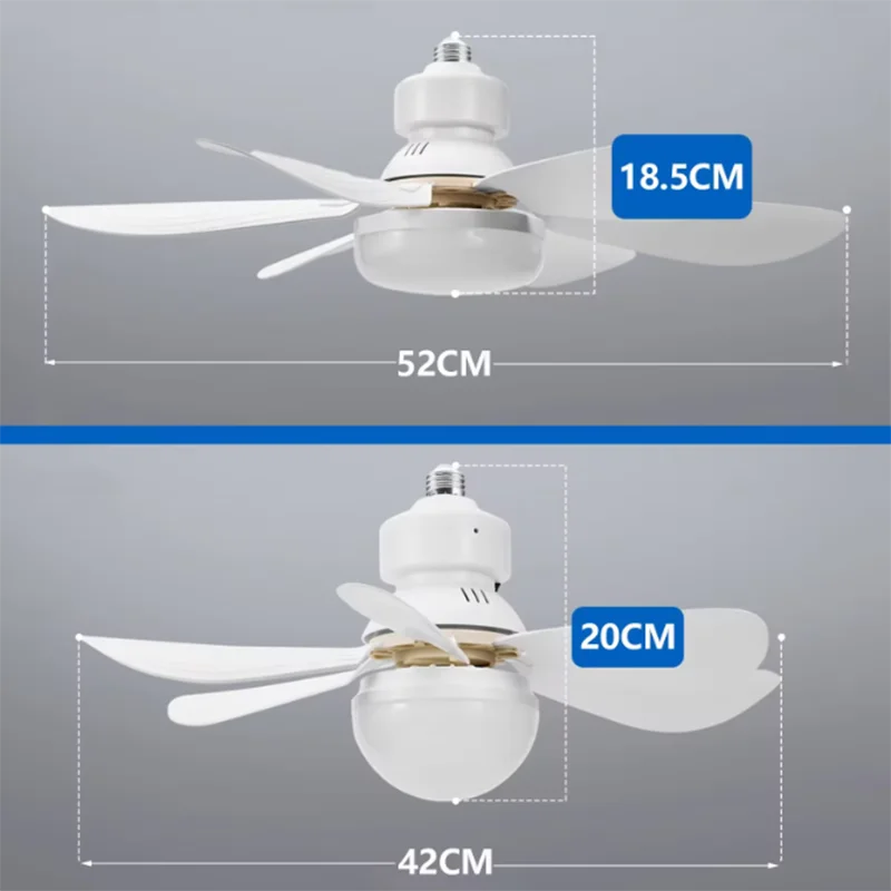 LED Lights Ceiling Fan E27 base with Remote Dimming Function Suitable for bedroom Living Room Study Home use AC85-265V