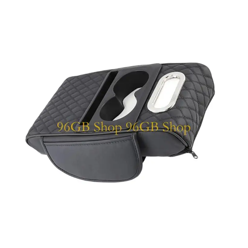 96GB Easy Setups Leather Armrest Heightening Pad Ergonomic Universal Strong Elevator Pad for Car Comfort During Driving