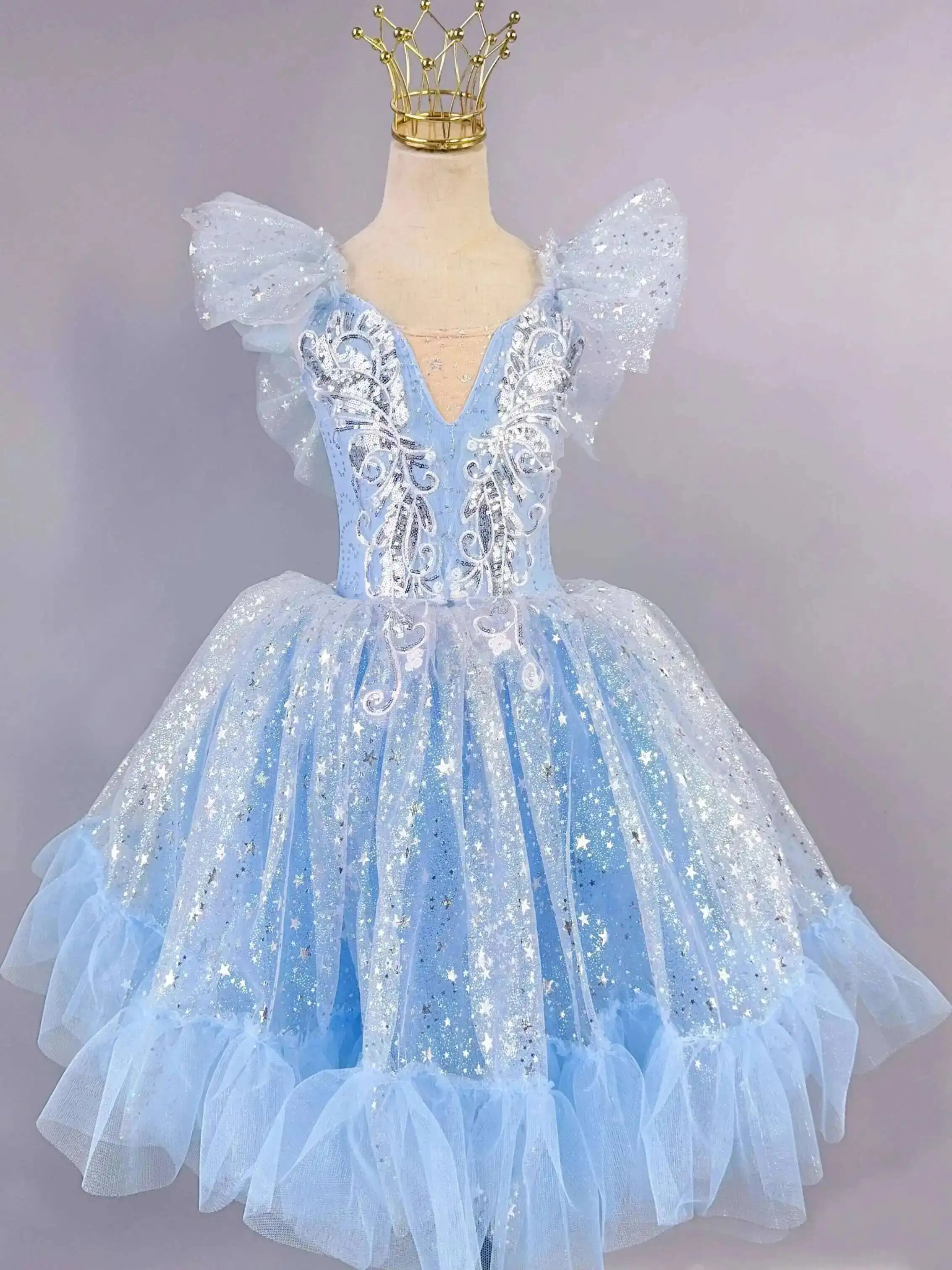 

Children's Ballet Dress Long Performance Dress Swan Lake Professional Sling Ballet Dress Girl's Little Swan Dance Dress