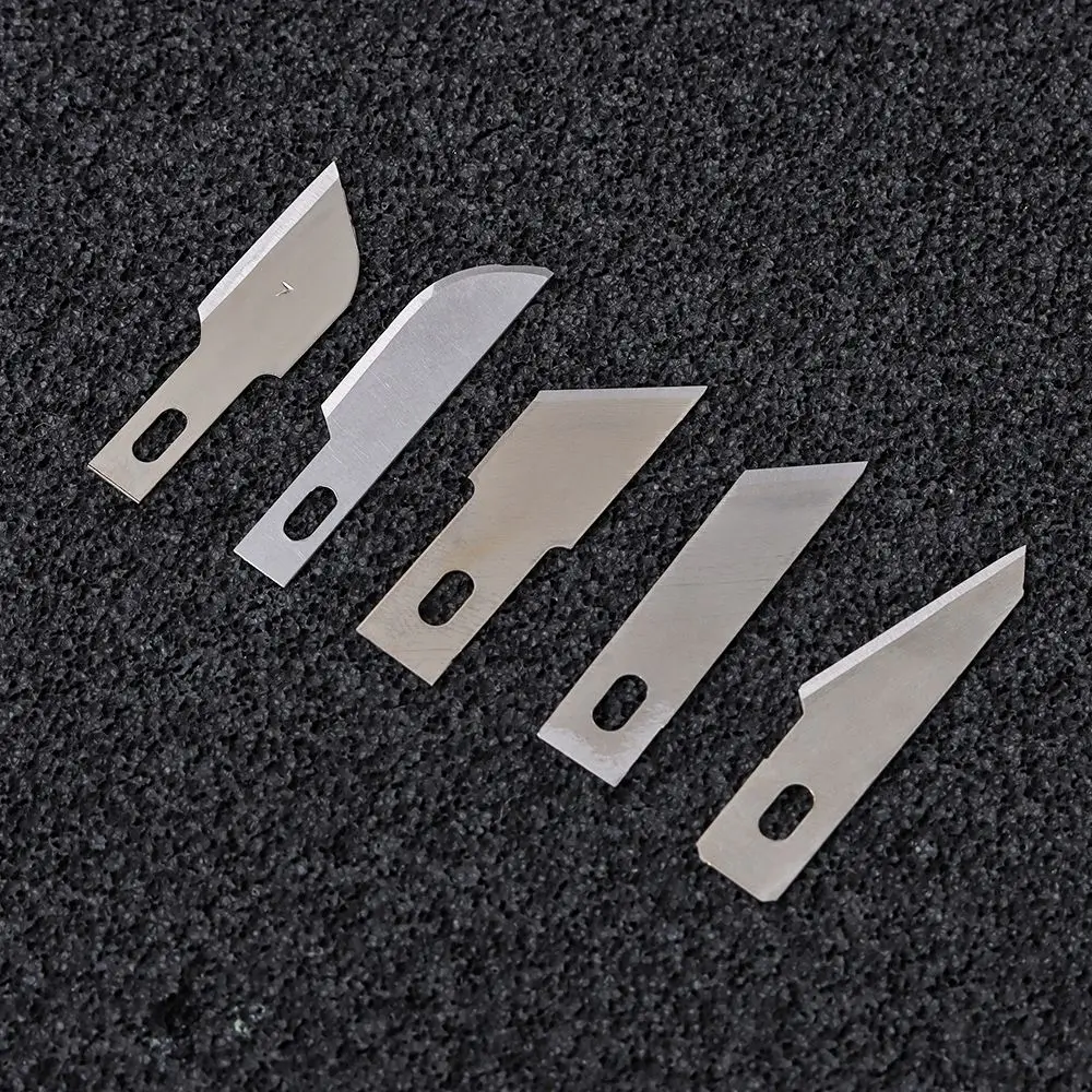 5pcs/set Accessories Engraving Non-Slip 10pcs Blades Cutter Scalpel Knife Parts Craft Knives PCB Repair