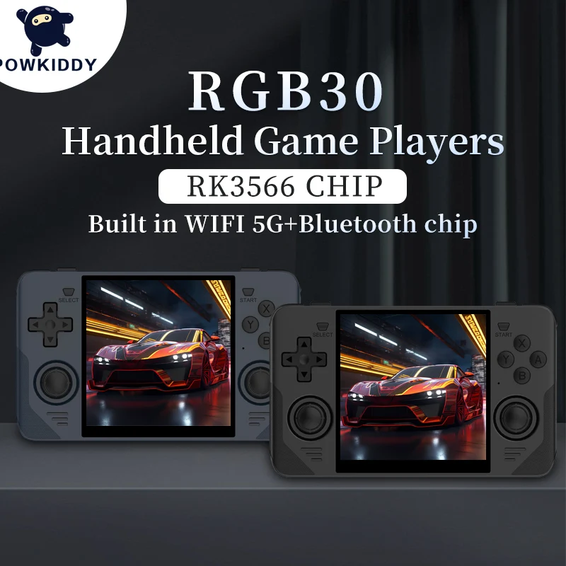 RGB30 Retro Handheld Game Console 4 Inch IPS Screen Mini Game Console 720*720 Built-in WIFI Open-Source for Kids and Adult