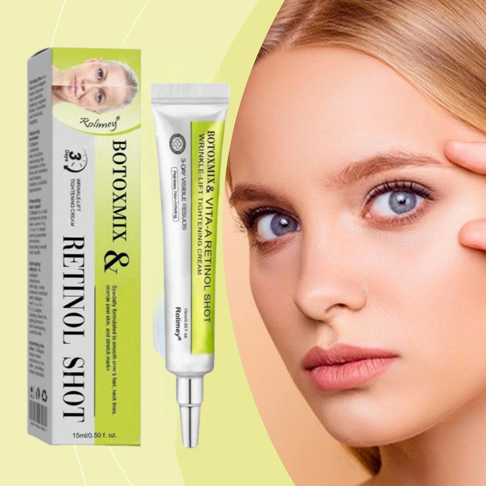 Crème Booster Raffermissante Retinal Shot - Crème de Nuit Hydratante et Éclaircissante pour Peaux Sèches et Sensibles - Soin Quotidien Hivernal