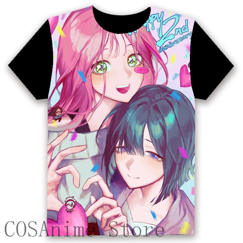 Alien Stage Sua Mizi Anime Top impreso en 3D, camiseta negra informal Bacic de manga corta, Camiseta deportiva de Cosplay para hombres y mujeres, regalo de Navidad A3