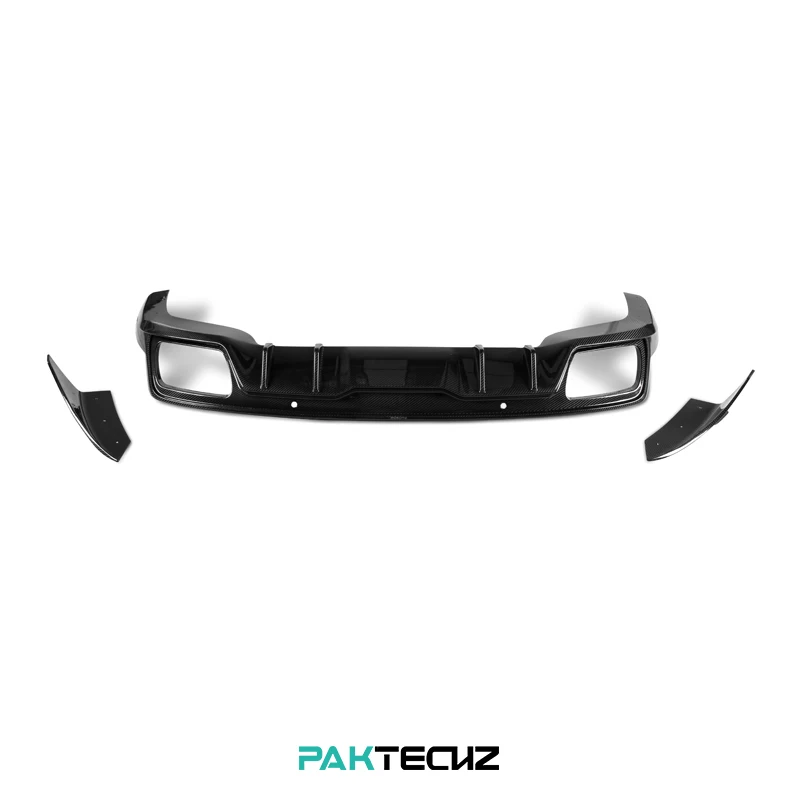 Paktechz Prepreg Carbon Fiber Bodykit Rear Bumper Lip Diffuser for Porsche Panamera GTS Turbo S 971