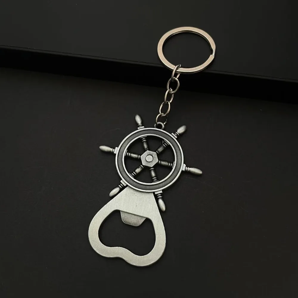 Boat Rudder Shape Bottle Opener Keychain Creative Metal Personalised Car Keyring Accessory Backpack Pendant Promotional Gift