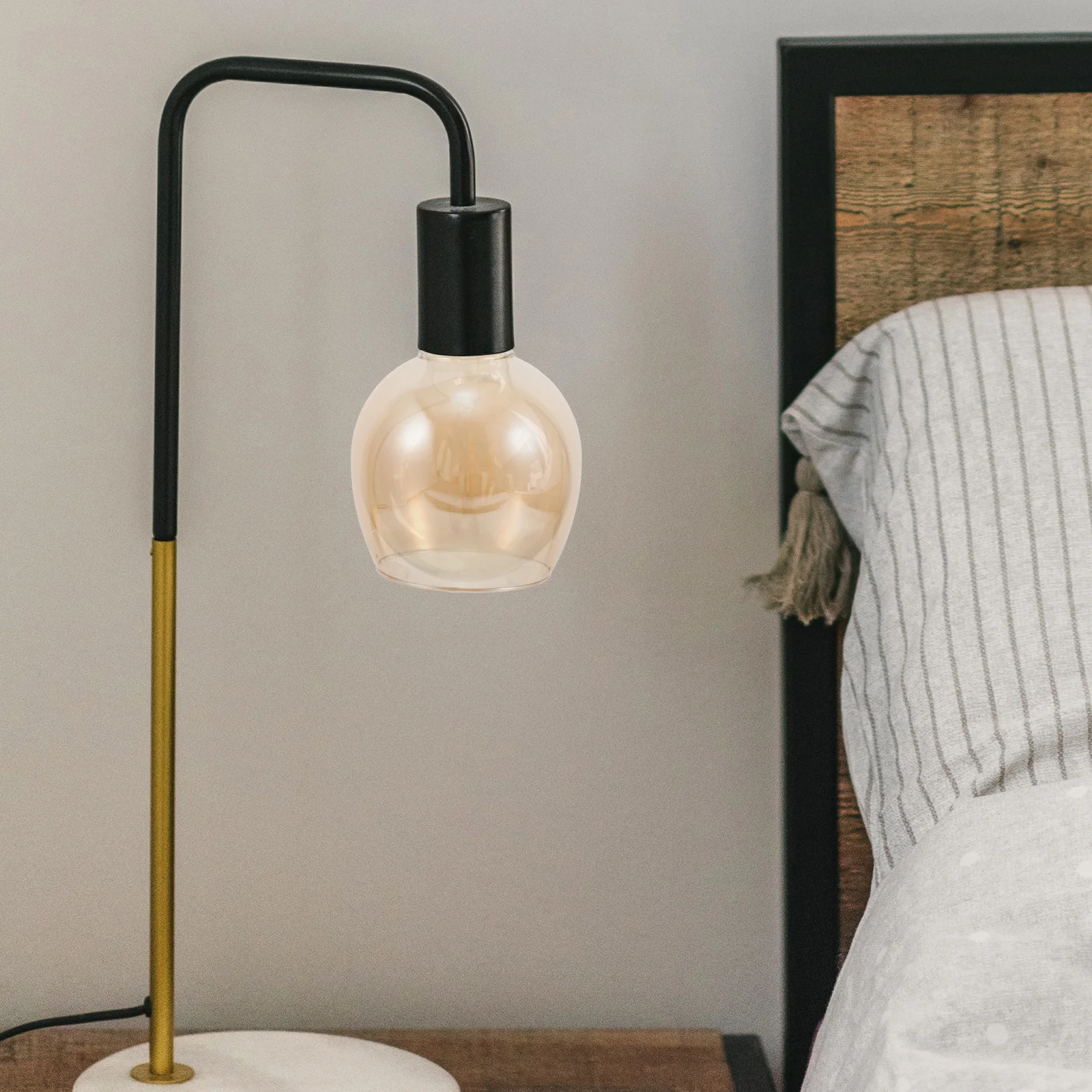 

Glass Lampshade Replacement Amber Electroplated Handmade Globe for Wall Sconces Pendant Lights Chandeliers Warm Light Diffuser