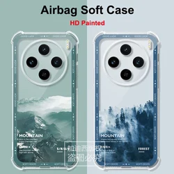 For Vivo X200 Phone Case For Vivo X200 Pro Mini Transparent All-inclusive TPU Anti-fall Silicone Cover For For Vivo X200Pro Mini
