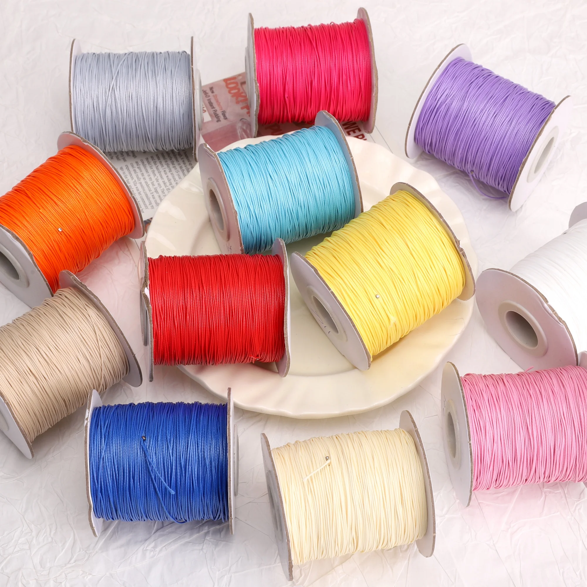 Multi-Size 0.5/0.8/1.0/1.5/2.0/2.5mm Polyester Wax Thread 10M/Bundle Sewing Cord for Leather Bag Shoe Home Repair DIY Projects