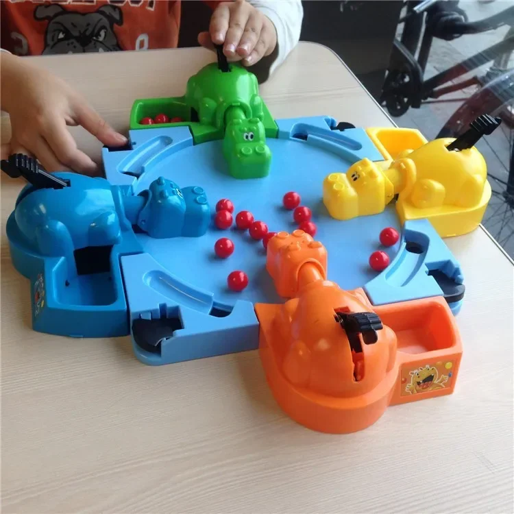 [Funny] Popular Hungry Hippo Parent-child Table Game Marble-Swallowing Hippo Fun family Parent Child Interaction Toys kids gift