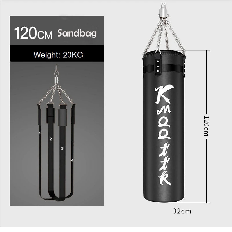 Professional Kickboxing Punching Bags, Taekwondo Bag, Sanda Sandbags for Home Fitness, Boxing Punching Training, 180cm-140cm